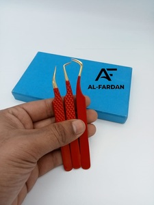 Pinzas de extensión de pestañas de acero inoxidable con logotipo personalizado, volumen de 90 grados, pinzas de pestañas Nano Grip con punta puntiaguda, producto de belleza - Product Image 6