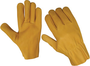 Guantes de conducción de alta calidad Guantes de seguridad para el trabajo de cuero en color blanco Guantes de cuero de cabra de Pakistán - Product Image 6