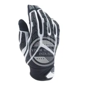 Guantes de receptor de fútbol americano impresos de alta calidad estilo Jersey personalizable para jóvenes adultos chico guantes de fútbol