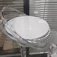 Support d'affichage rond en acrylique transparent personnalisé, fabriqué en Chine, personnalisable pour la présentation de produits en magasin et sur comptoir