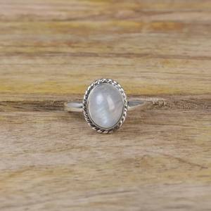 925แท้คุณภาพเยี่ยมแหวนเงินสเตอร์ลิงแท้สีรุ้งวงแหวนวงรีขนาด8x10มม. สำหรับผู้หญิงเครื่องประดับ - Product Image 4