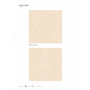 Burline Ivoire 1200x1200mm Carreaux de dalles de porcelaine polies gris lisse 120x120cm Carreaux de dalles de pierre frittée pour sol en vrac pour cuisine - Product Image 2