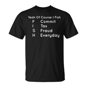 Claro que sí, me pescan todos los días y cometez fraude fiscal. Camiseta genial de pesca. - Product Image 2