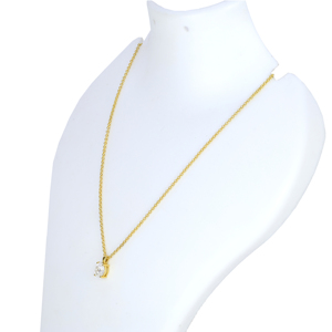 Collar con Colgante de Piedra Preciosa Moissanita de Corte Ovalado Facetado, Chapado en Oro Sólido de 18 Pulgadas de Largo, Plata de Ley 925 - Product Image 3