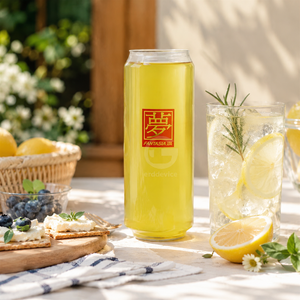 Lata Transparente de PET para Bebidas, 250ml 500ml, Latas de Plástico de Grado Alimenticio con Tapa Fácil de Abrir de Aluminio, Logotipo Personalizado - Product Image 1