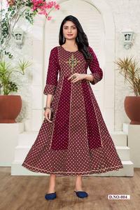 ชุดเดรสผ้าเรยอนฟอยล์พิมพ์ลายสำหรับใส่ทำงานทำมือดีไซน์ทันสมัย - Product Image 5