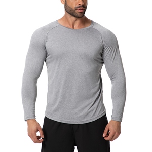 Vêtements en vrac Fitness à manches longues chemise de gymnastique pour hommes entraînement brodé haut de sport à manches longues haut d'entraînement de gymnastique - Product Image 2