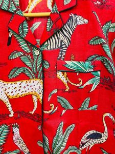 Venta al por mayor de fábrica, conjunto de ropa de dormir con estampado de animales para mujer, conjunto de tres piezas suelto informal bonito, ropa de dormir - Product Image 2