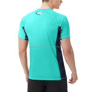 Protector de sarpullido de manga corta para hombre, diseño personalizado, secado rápido, para Fitness, gimnasio, entrenamiento - Product Image 4