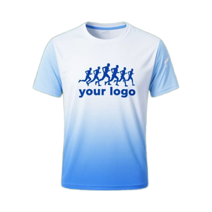 T-shirts pour hommes en polyester/coton tricoté, coupe classique, manches courtes, respirants, séchage rapide, écologiques, grandes tailles, sublimation - Product Image 6