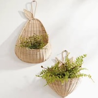 Keranjang Gantung Bambu Ramah Lingkungan Buatan Tangan untuk Dekorasi Rumah, Pot Bunga, Asal Vietnam, Kapasitas Beban 10% Berat Badan, Langsung dari Produsen