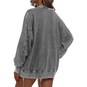 Sweat-shirts pour femmes en coton confortable, doux, respirant, décontracté, ample, idéal pour la détente au quotidien - Product Image 4
