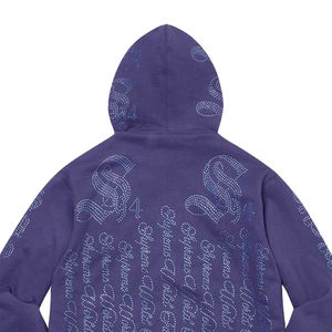 OEM Wholesale High Quality Puff Printed Cropped <b>Hoodie</b> Men High Quality Custom Heavyweight <b>Rhinestones</b> <b>Hoodie</b> Made in Pakistan - Product Image 2