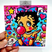 Plaque magnétique en acrylique pour extensions de cils Betty Boop Design, nouveau support pour bandes de cils, outil de beauté durable et tendance