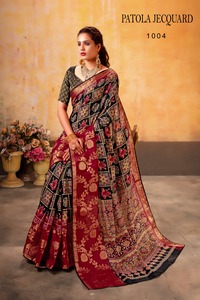 Patola Banarasi Lụa Saree Mới Thời Trang Đảng Mặc <span class=keywords><strong>Banarsi</strong></span> Lụa Saree Với Áo Mảnh Ấn Độ Phụ Nữ Mặc <span class=keywords><strong>Sari</strong></span> - Product Image 4