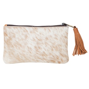 Nouvelle arrivée Bohème Western femmes véritable peau de vache bracelet pochette élégant fourre-tout fronde conception personnalisée gland pour l'automne - Product Image 1