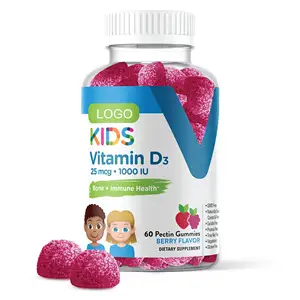 Toptan Vitamin D3 Gummies takviyesi Gummies çocuklar için kemik sağlık bağışıklık sağlık ortak kas desteği