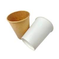 Tasse à paroi unique biodégradable écologique avec étiquettes personnalisées avec couvercle Tasse à café en papier jetable avec couvercle et manchon de luxe