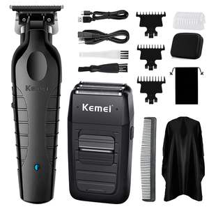 Kit de tondeuse à cheveux sans fil professionnelle, rasoir électrique pour barbe, tondeuse pour cheveux rechargeable par USB - Product Image 4