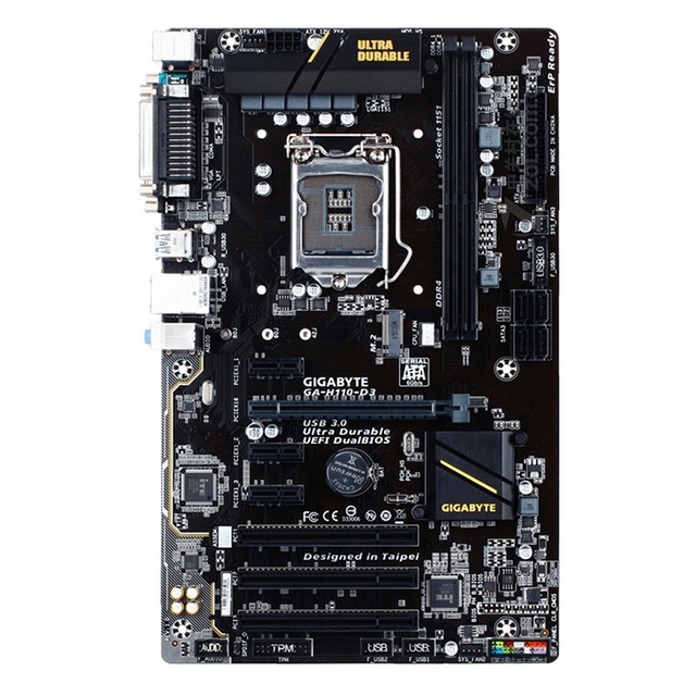 Original New Motherboard for Gigabyte H110-D3 DDR4 Desktop ATX with Double Memory Channel and Integrated Graphics Card