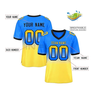 Vente en gros de maillots de football américain personnalisés uniformes d'été imprimés à manches courtes pour l'usure - Product Image 2