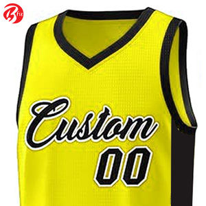 Ensemble de maillot de basket-ball d'été à col en V uni, de haute qualité, au design personnalisé, élégant, fait à la main, pour hommes - Product Image 6