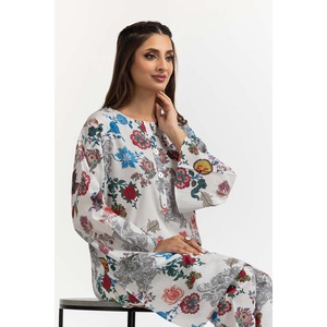 Conjunto de Camisa y Pantalón Dobby con Estampado Digital y Decoración de Botones IPS-24-11 - Product Image 1