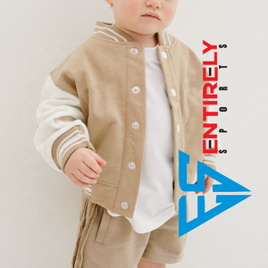 Vestes d'université de baseball pour enfants unisexes avec logo brodé personnalisable Vêtements d'extérieur d'hiver pour bébés garçons 100% Polyester Plain Dye Most - Product Image 1