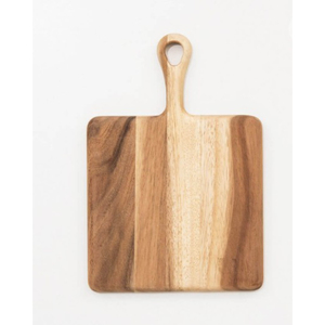 Tabla de cortar de madera de acacia natural al por mayor con mango para cortar y servir frutas y verduras en la cocina - Product Image 1