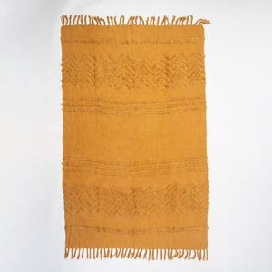 Mantas de lana tejidas con mechones a mano de algodón 100% para dormitorio, manta Bohemia para decoración del hogar de India - Product Image 6