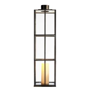 Venta caliente negro vidrio templado Metal piso linterna hogar decorativo moderno hecho a mano cuadrado troquelado impresión Navidad - Product Image 3