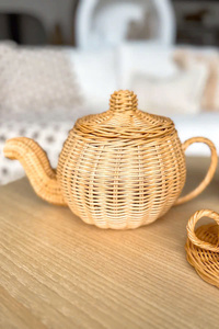 ชุดเครื่องจักสานธรรมชาติเป็นมิตรกับสิ่งแวดล้อมชุดของเล่นสำหรับเด็กชาสำหรับเด็กเล่นของเล่นและห้องเด็กทำจากเวียดนาม - Product Image 3