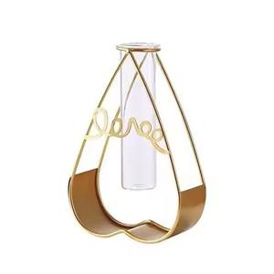 Vase en verre en forme de tube pour table en bois, décoration de table pour mariage et maison - Product Image 5