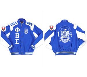 Vente en gros de vestes universitaires Phi Beta Sigma Racing pour hommes Logo grec brodé Style universitaire sororité fraternité vêtements grecs - Product Image 6