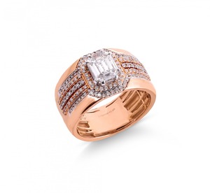 14K Solid Gold <b>Emerald</b> Cut Diamond Halo <b>Ring</b> Lab Grown & Natural Options D to G Color IF to SI2 Clarity Engagement Jewelry - Product Image 4