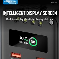 Power Bank Kapasitas Tinggi 60000mAh 65W Pengisian Cepat PD Charger Baterai Portabel dengan Senter