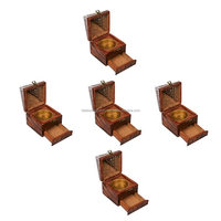 Brûleur d'encens antique en bois de séquoia Loban/Bakhoor/Dhoop/Batti, support d'encens indien naturel et biologique, anti-odeur, pour la maison, Falak World Export