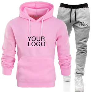 Ensemble de survêtement athlétique décontracté 2 pièces pour hommes Veste de course complète avec pantalon de survêtement à manches longues Sweat à capuche respirant pour les sports de plein air - Product Image 3