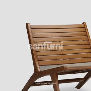 Sillón de jardín de madera sin brazos con teca de madera maciza muebles de exterior de estilo simple moderno silla de patio de jardín de alta calidad - Product Image 3