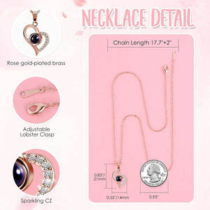 Collana ANENG con rosa eterna in cristallo e design a orsetto, regalo per la festa della mamma o il compleanno della mamma - Origine Cina continentale - Product Image 1