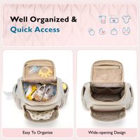 Windeltaschen mit Eigenem Logo Große Kapazität Luxus Baby-Windel-Organizer Tasche Aufbewahrungstasche für Mütter
