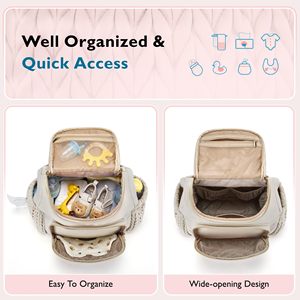 Bolsas de Fraldas Personalizadas com Logo, Grande Capacidade, Luxuosas, Organizador de Fraldas para Bebês, Bolsa de Armazenamento para Mães - Product Image 3