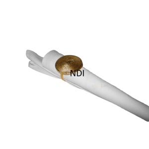 Porte-mouchoirs en métal de dernière conception faite à la main forme personnalisée anneau de serviette en métal de finition plaqué or pour l'usage de maison hôtel restaurant - Product Image 1