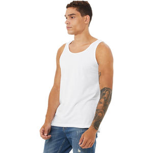 Unisex 3480 Jersey Tank Top Estilo casual transpirable con decoración de bordado - Product Image 2