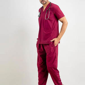 Ensembles de gommage médical pour hommes 100% coton Tissu durable avec détection d'aiguille pour une utilisation hospitalière - Product Image 5