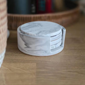 Juego de Posavasos de Arte Abstracto en Mármol, Decoración Elegante para Mesa, Regalo para el Hogar - Product Image 1