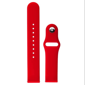 JD1606 Red Unisex Sports <b>Watch</b> Band Durable Lightweight Adjustable Breathable Water-Resistant Silicone 20-22mm Stainless <b>Watch</b> - Product Image 1