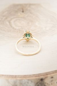 6*8mm forma de Esmeralda laboratorio cultivado Esmeralda 925 anillo de plata esterlina anillo de piedra natal de Mayo forma de Esmeralda anillo de compromiso de plata - Product Image 6