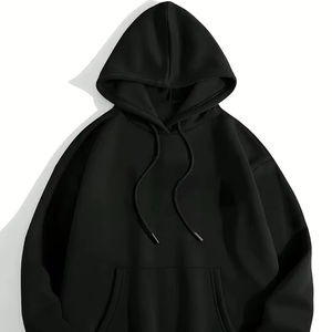 Vente en gros de produits populaires sweat à capuche en molleton avec logo personnalisé pour hommes sweat à capuche en molleton épais uni rudiments personnalisés, coton mélangé - Product Image 1