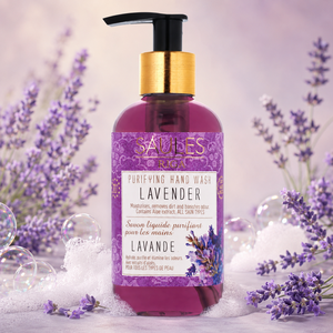 SAULES Savon liquide pour les mains à la glycérine et à la lavande, hydratant pour tous types de peau, 200 ml, certifié ISO9001, OEM/ODM, étiquette privée - Product Image 1